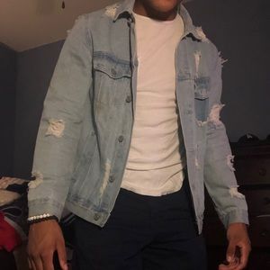 Boohoo Distressed Denim Jacket